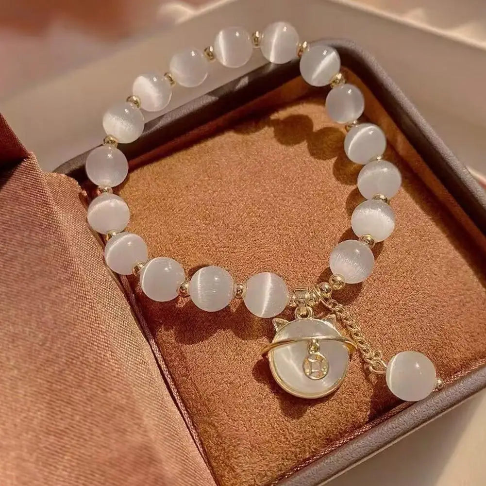 Armband mit Glückskatze Anhänger