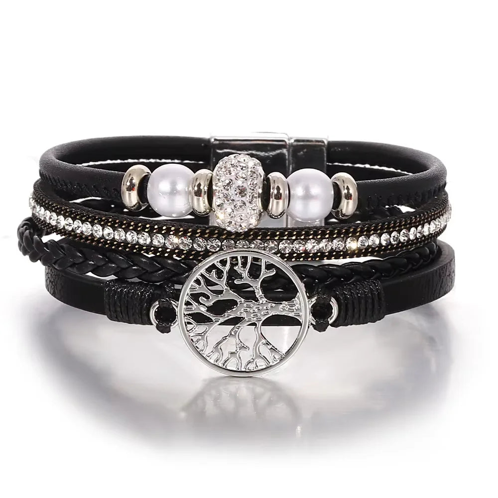 Bracelet Strass Baum des Lebens