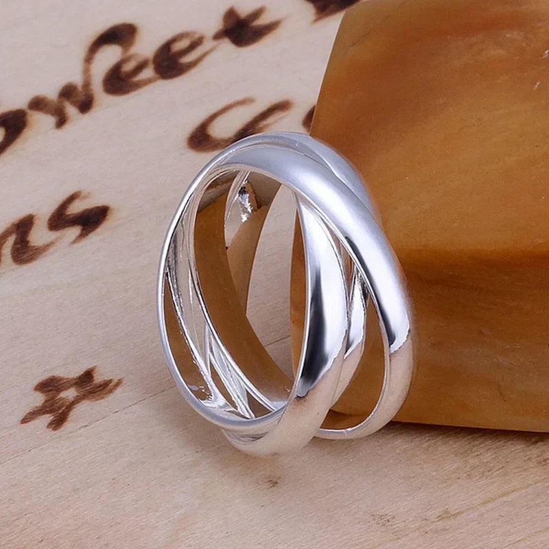 Romantischer Sterling Silberfarben Charmring