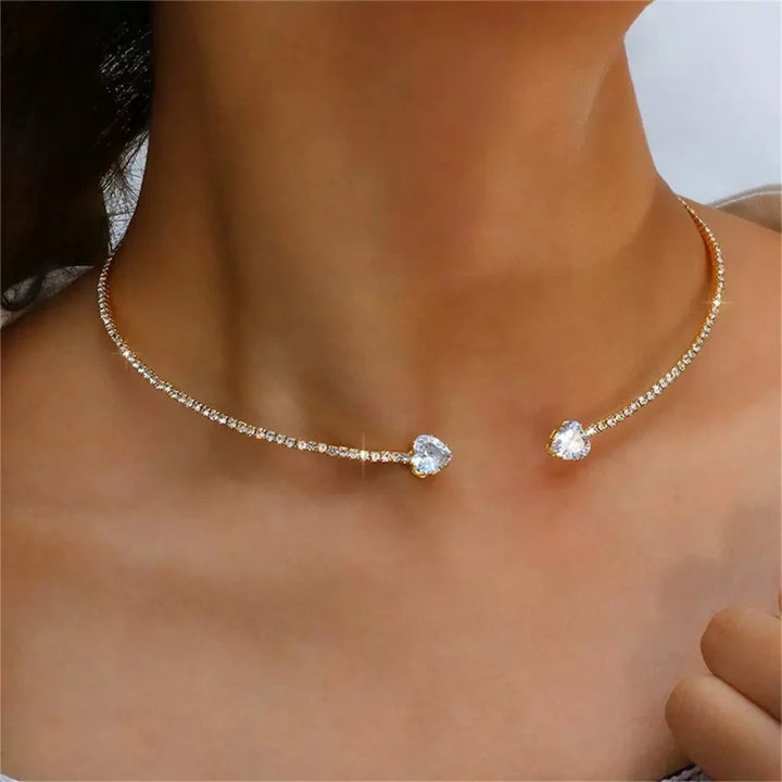 Collier ras du cou Kristall Herz 