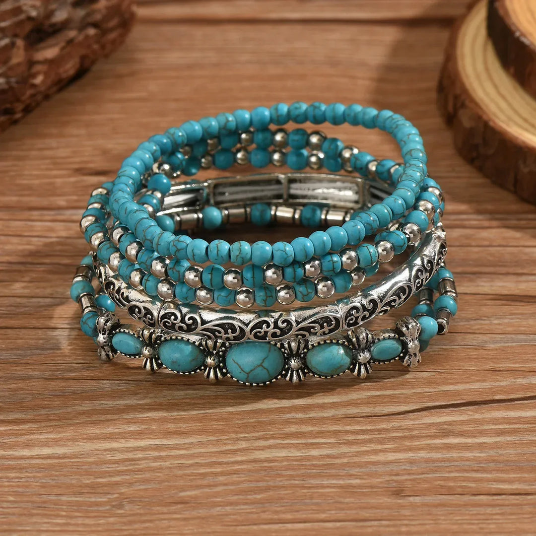 Bohemian Türkis Armband Set