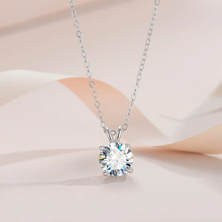 Exklusive Silberfarben Moissanite Halskette
