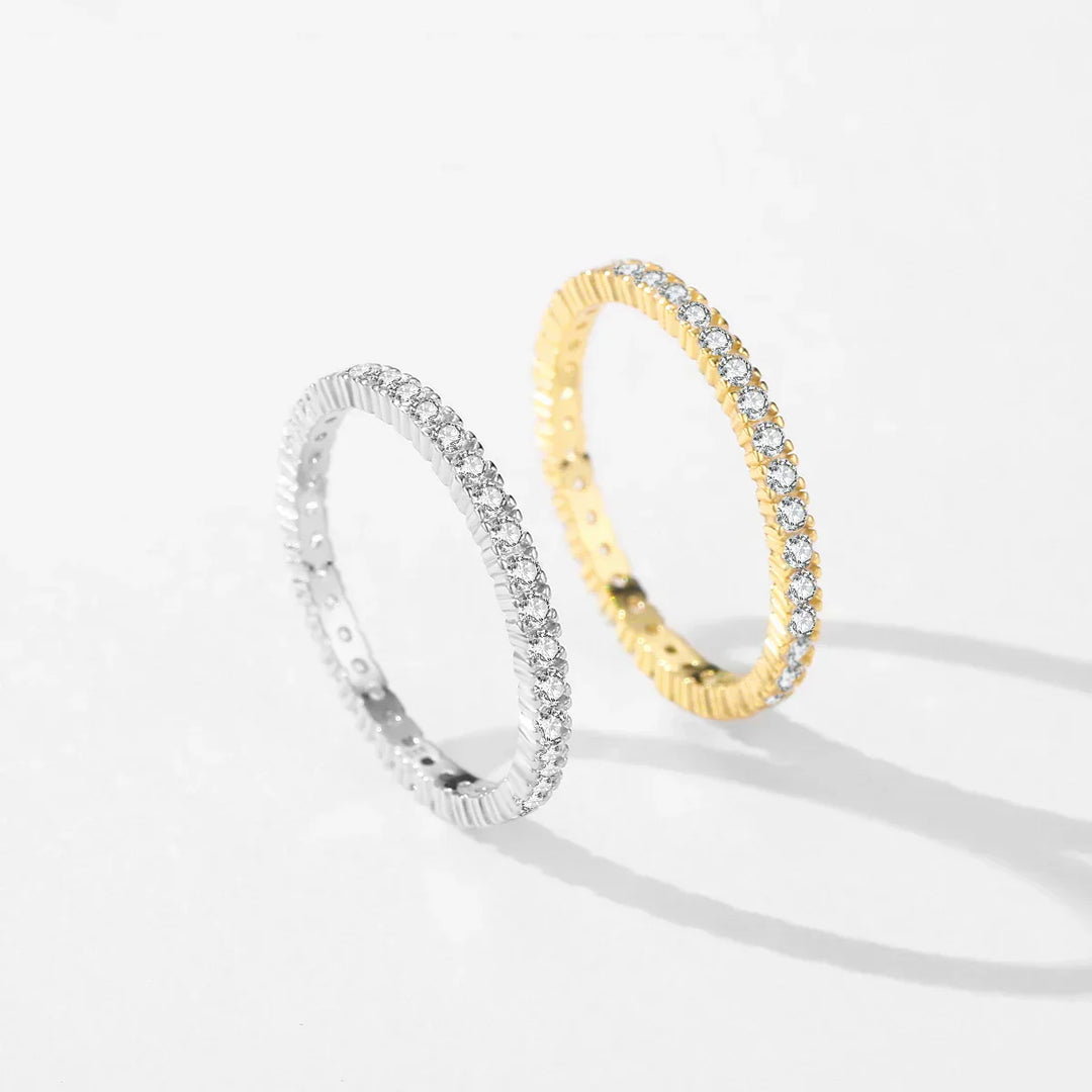Bague d'éternité minimaliste plus brillante