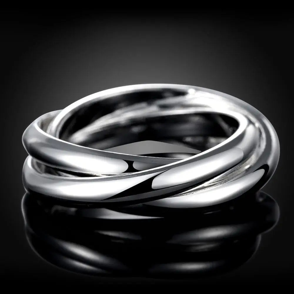 Romantischer Sterling Silberfarben Charmring