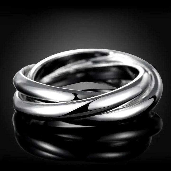 Romantischer Sterling Silberfarben Charmring