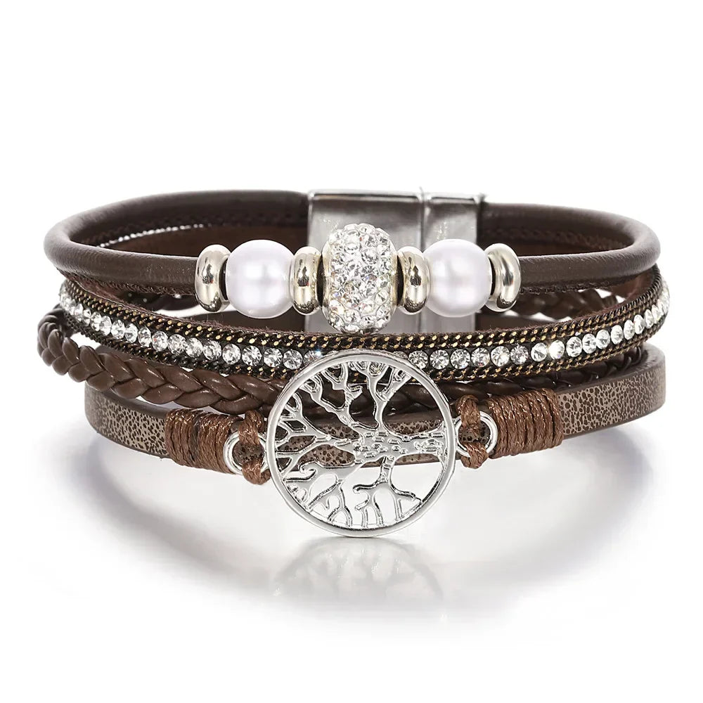Bracelet Strass Baum des Lebens