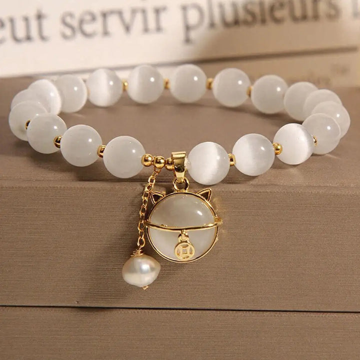 Armband mit Glückskatze Anhänger