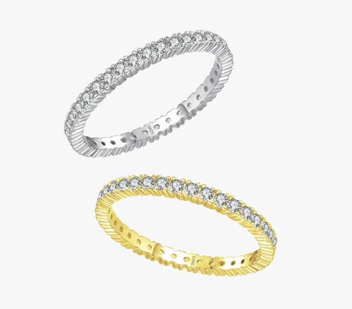 Bague d'éternité minimaliste plus brillante