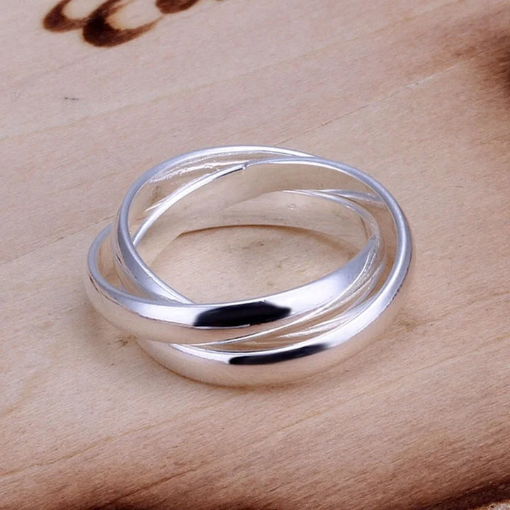 Romantischer Sterling Silberfarben Charmring