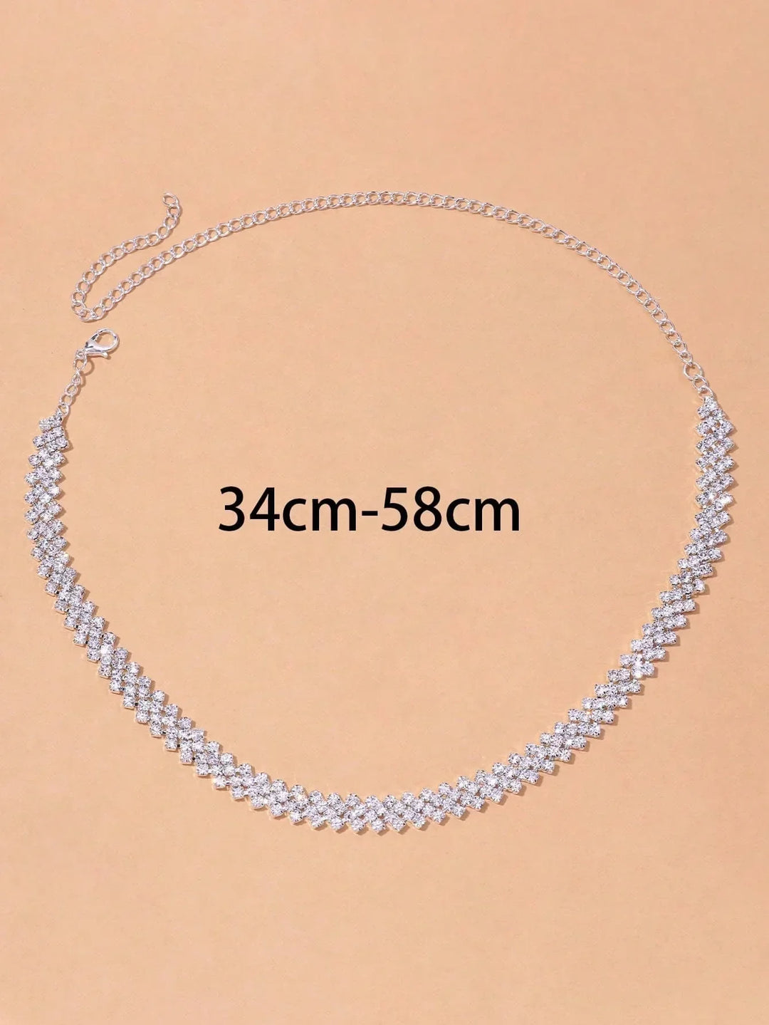 Elegante Strass Kragen Halskette
