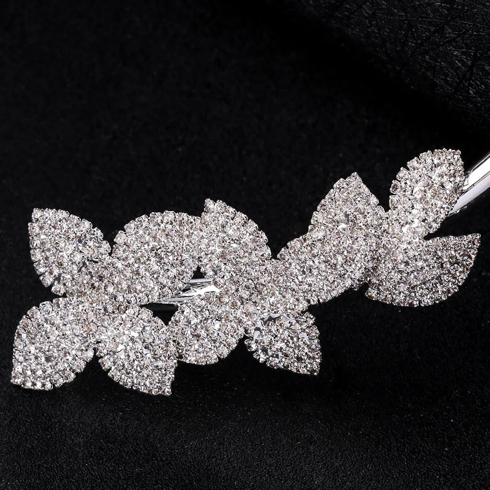 Collier élégant Blumen Kristall 