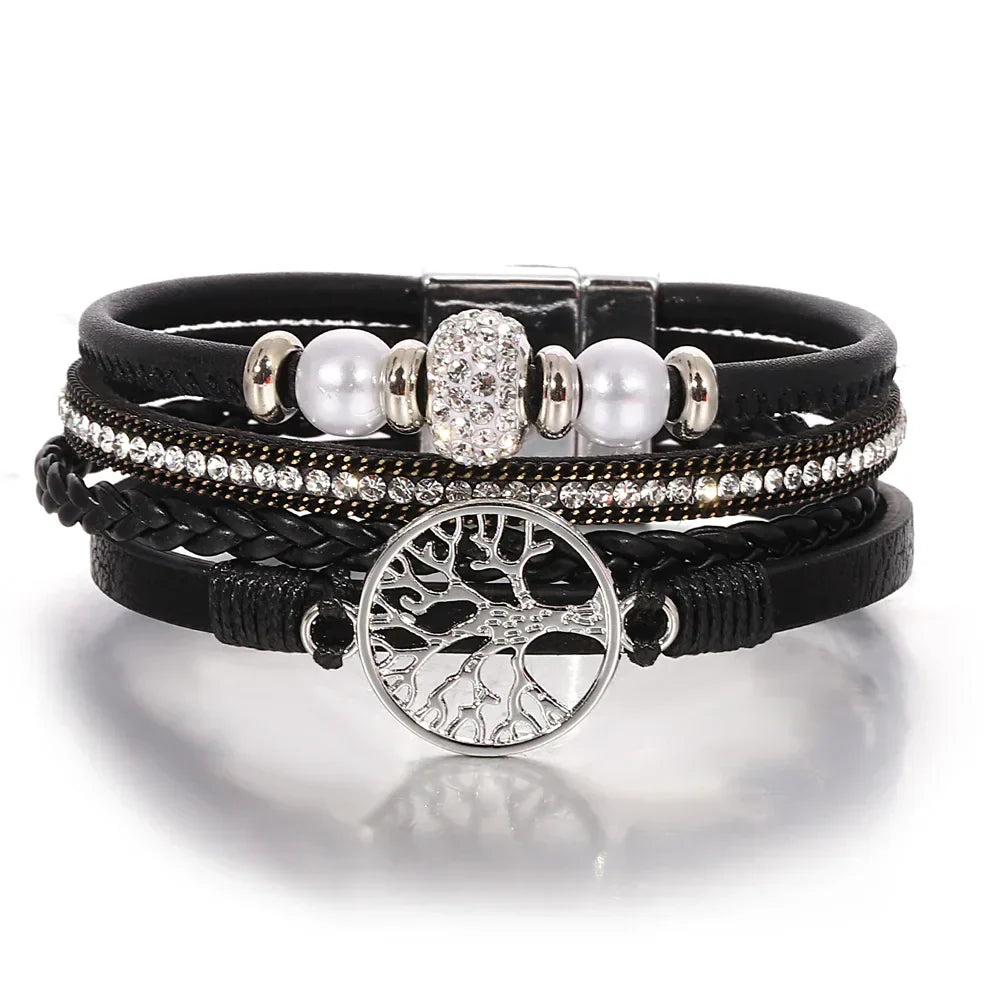 Bracelet Strass Baum des Lebens