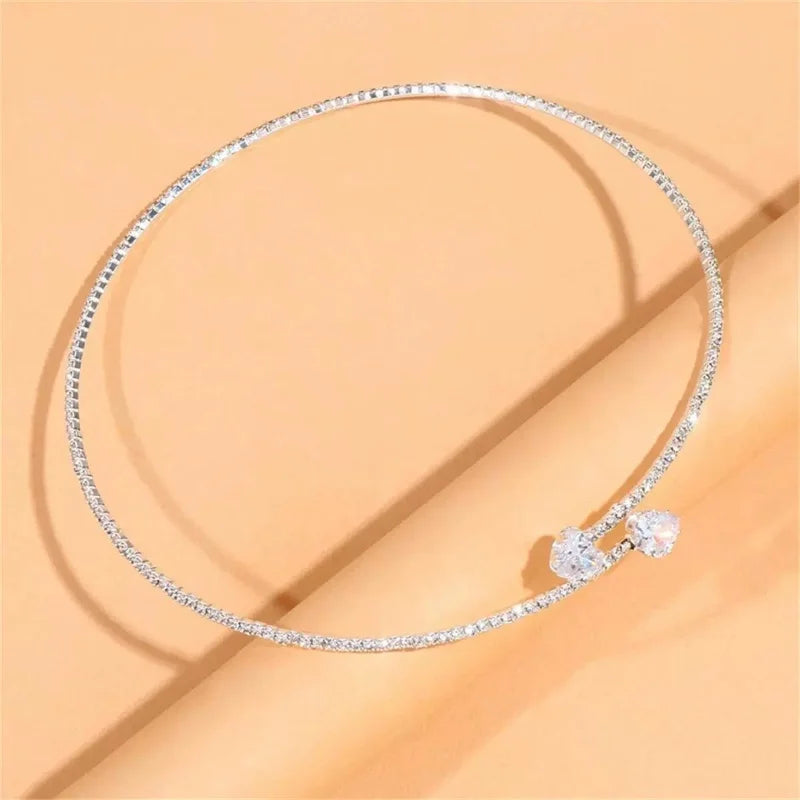 Collier ras du cou Kristall Herz 