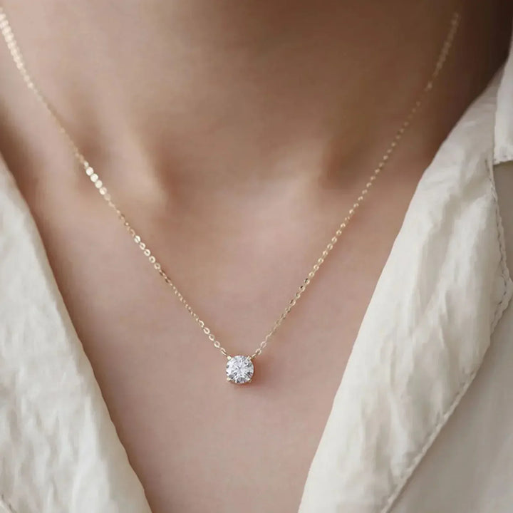 Goldfarbene Zirkon Halskette