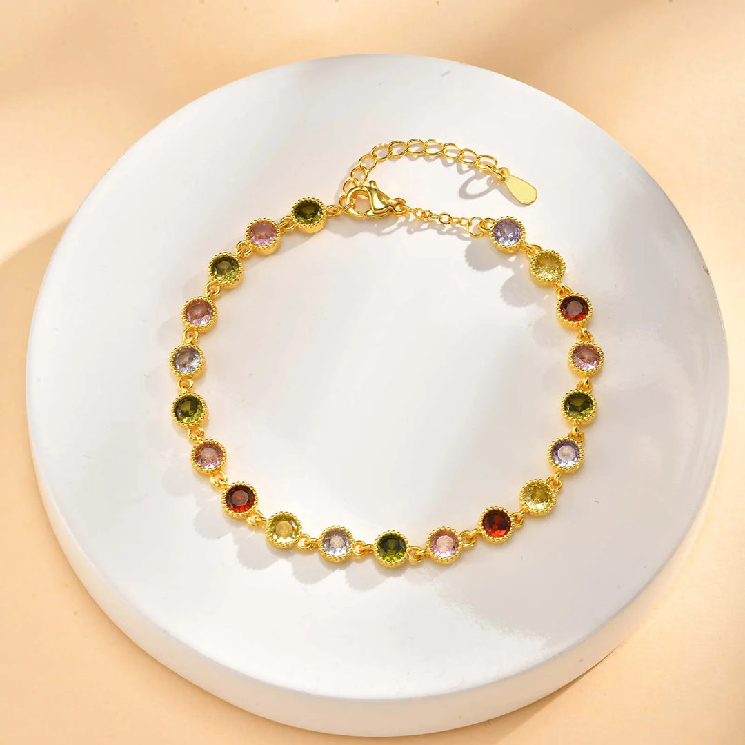 Glänzendes Regenbogen-Charms-Armband