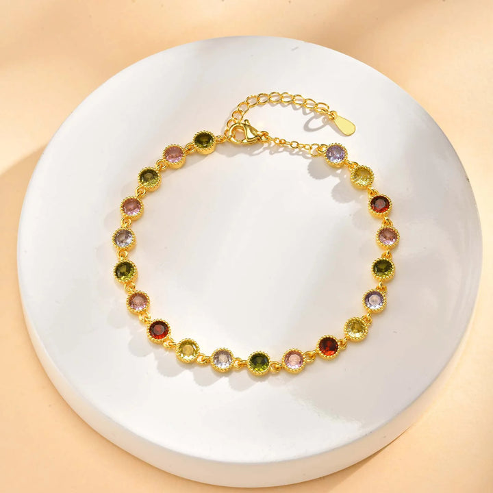 Glänzendes Regenbogen-Charms-Armband