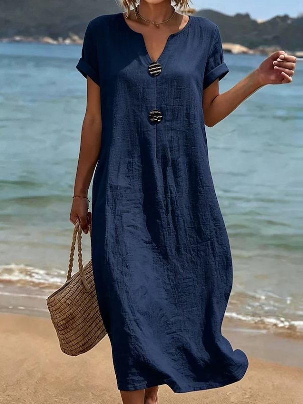 Liana Strandkleid mit lässiger Knopfleiste foto 4
