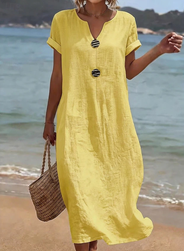 Liana Strandkleid mit lässiger Knopfleiste foto 3