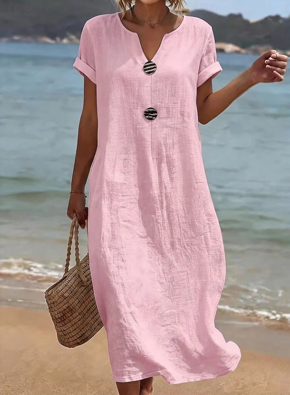 Liana Strandkleid mit lässiger Knopfleiste foto 2