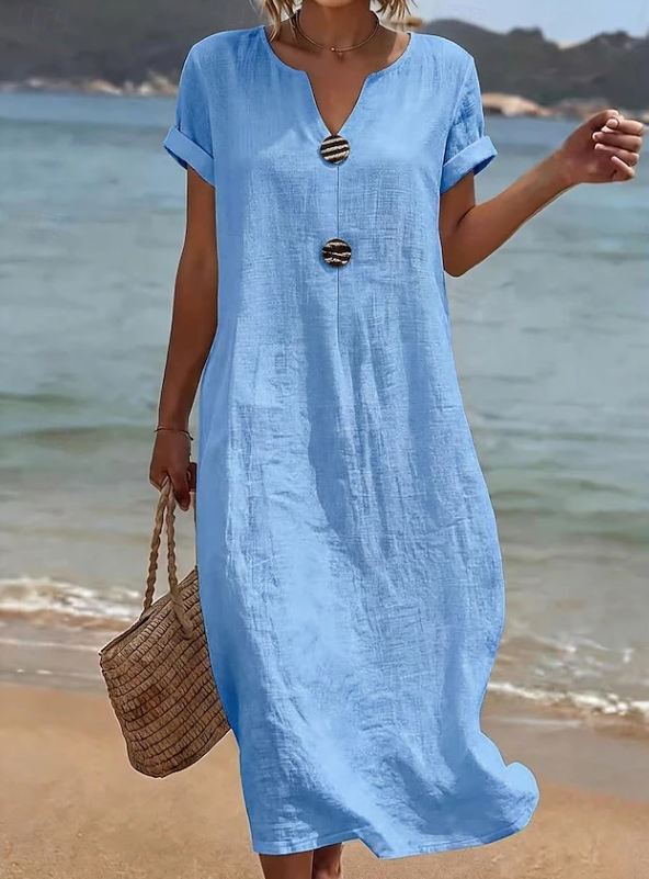 Liana Strandkleid mit lässiger Knopfleiste foto 1