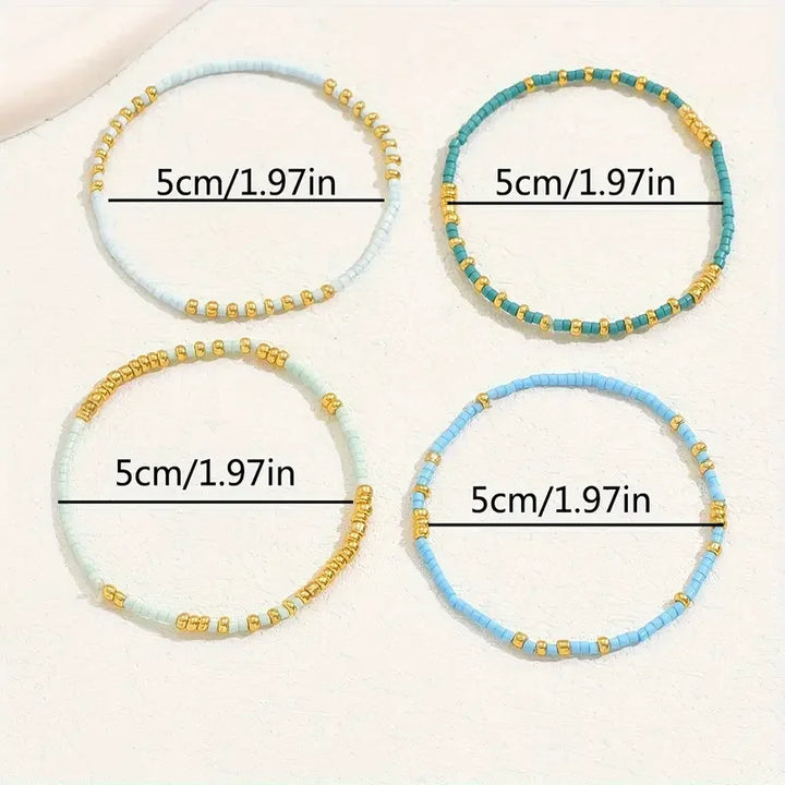 Chic Bohemian Türkis Armband Set