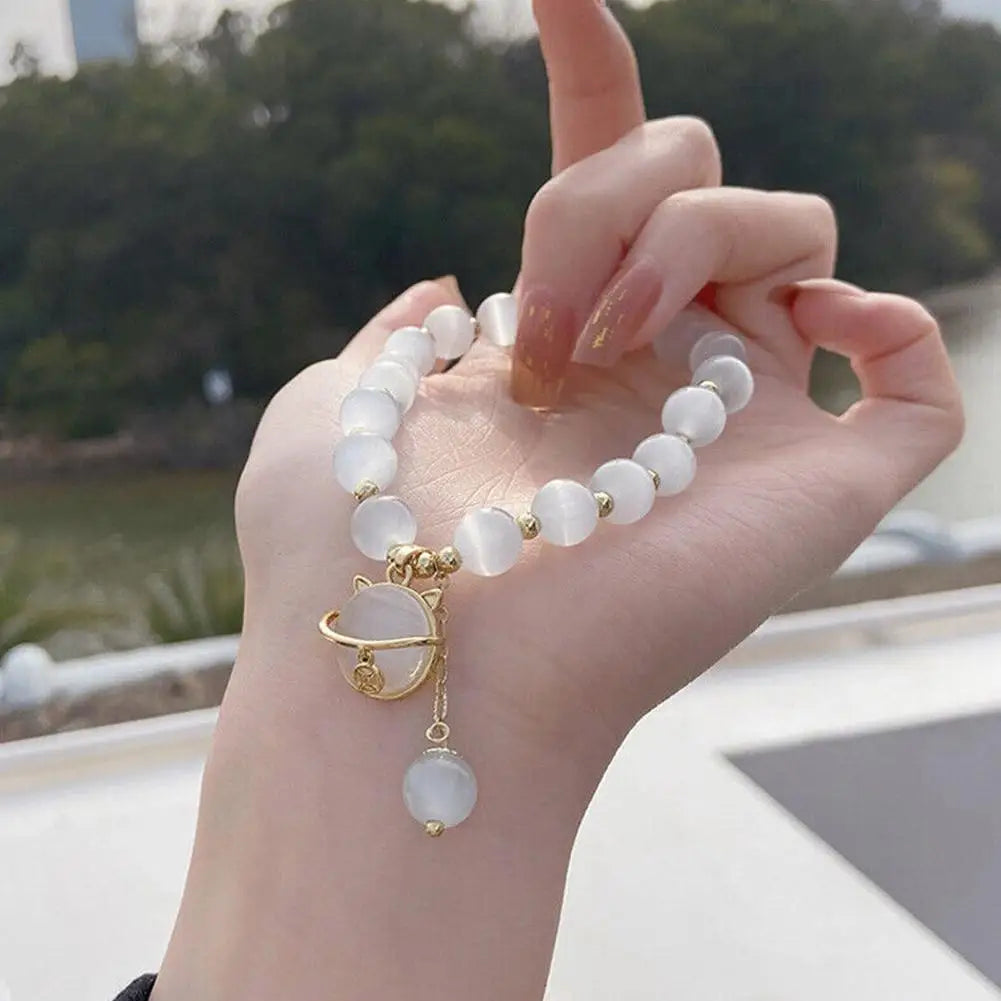 Armband mit Glückskatze Anhänger