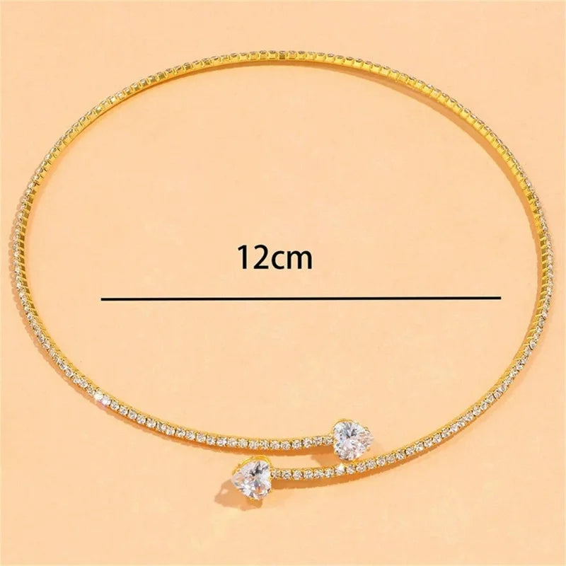 Collier ras du cou Kristall Herz 