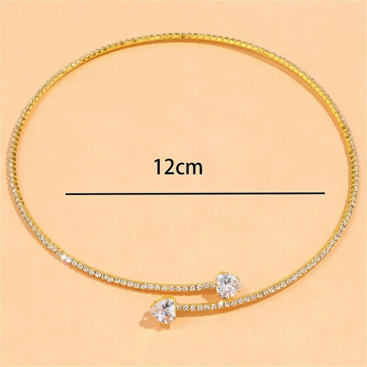 Collier ras du cou Kristall Herz 