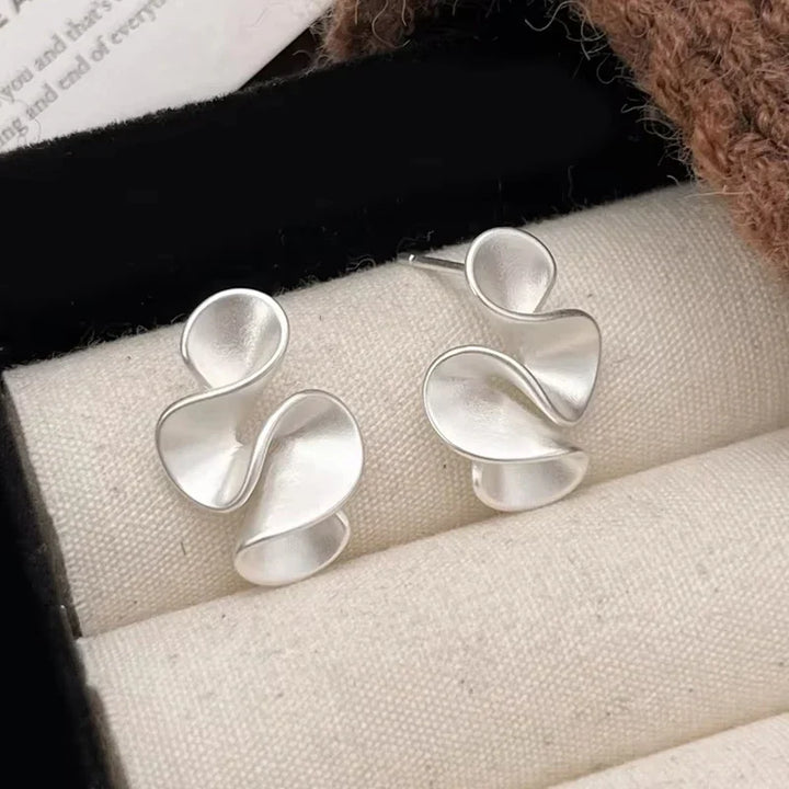 Silberfarben 18K Goldfarben Blumen Stecker Ohrringe