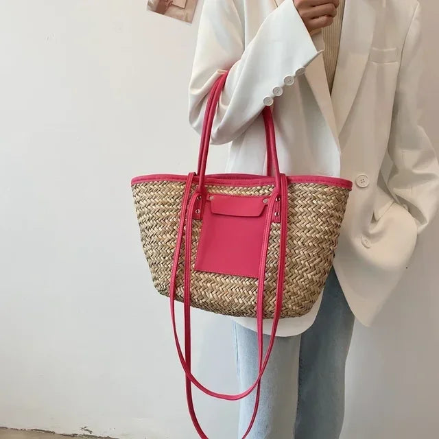 Marisol geflochtene Strandtasche aus Stroh foto 9