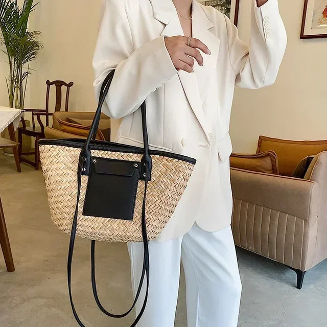Marisol geflochtene Strandtasche aus Stroh foto 7
