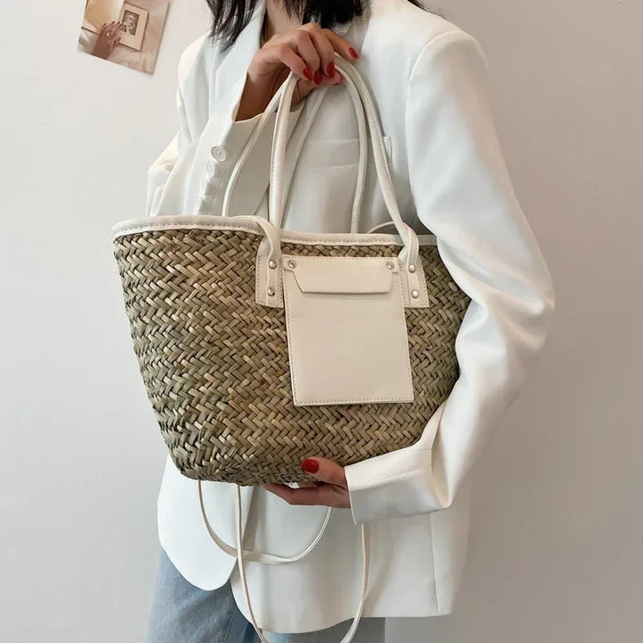 Marisol geflochtene Strandtasche aus Stroh foto 3