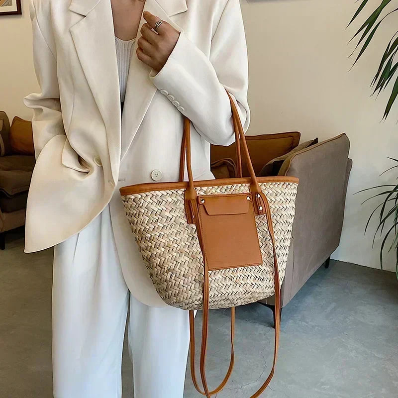 Marisol geflochtene Strandtasche aus Stroh foto 1