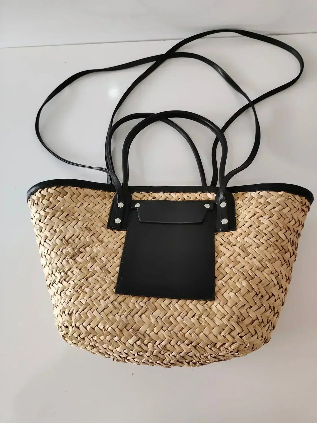 Marisol geflochtene Strandtasche aus Stroh foto 5
