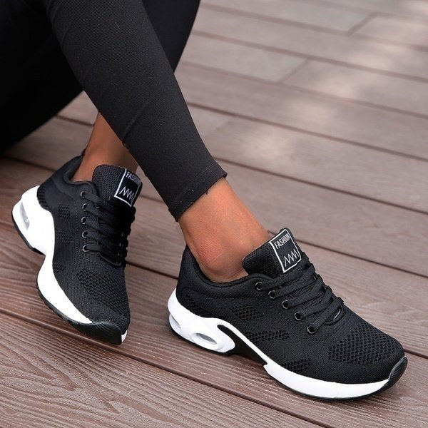 Atmungsaktive Orthopädische Alltags-Sneaker in Schwarz