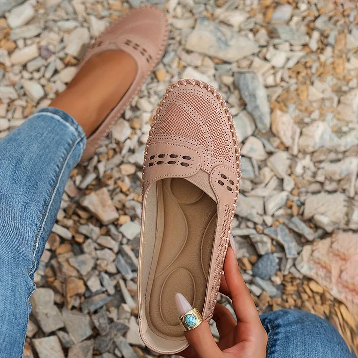 Bequeme Damen Mary Janes klassisch für den Alltag in Hellrosa