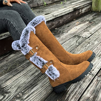 Marie | Braune Stiefeletten Damen mit Plüschfütterung