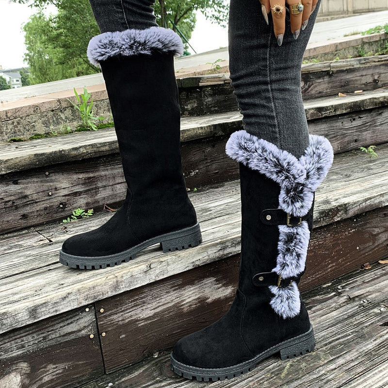 Braune Stiefeletten Damen mit Plüschfütterung (8)