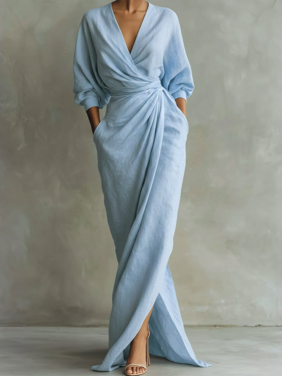 Damen Abendkleid elegant zum Feiern in Hellblau