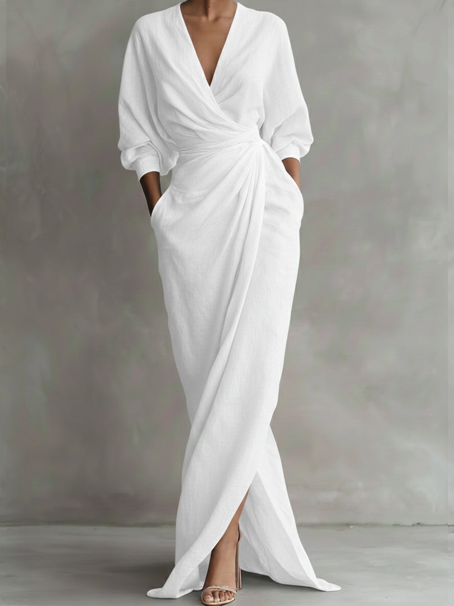 Damen Abendkleid elegant zum Feiern in Weiß