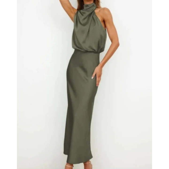 Damen Abendkleid Midi für festliche Anlässe in Grün