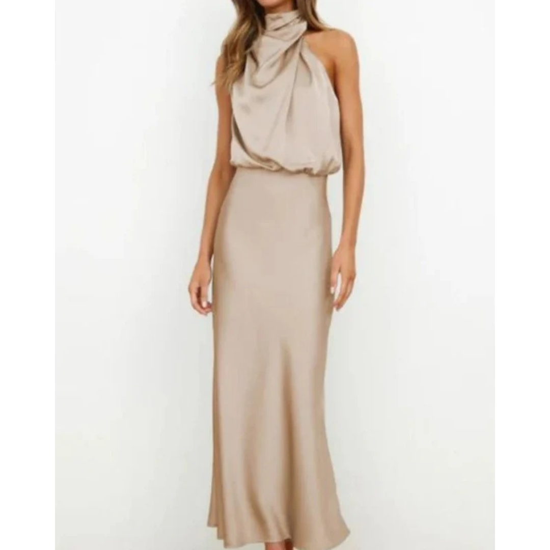 Damen Abendkleid Midi für festliche Anlässe in Khaki