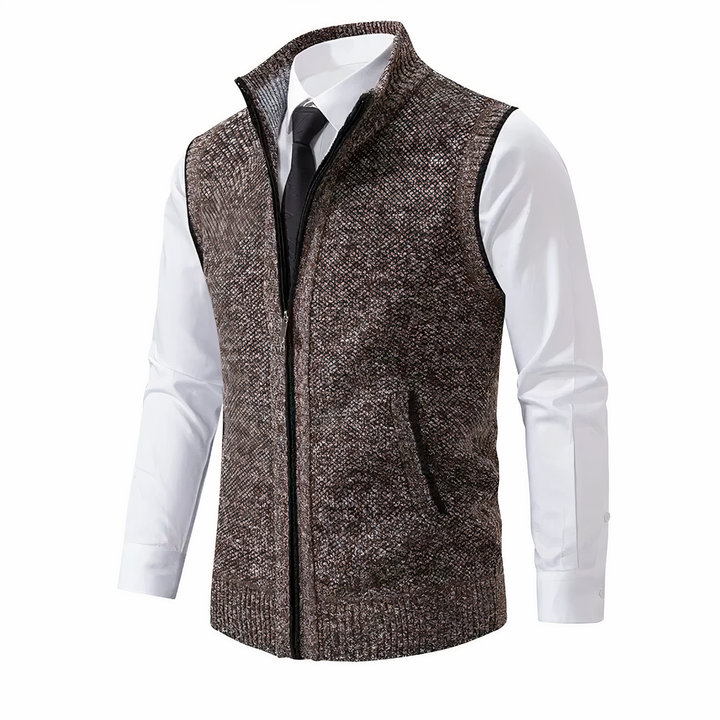Damen Ärmelllose Fleece-Weste für Kleider in Braun