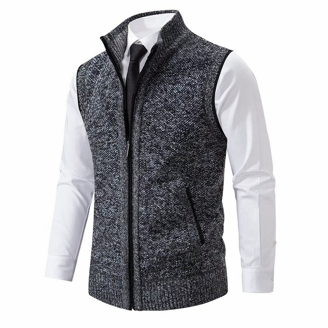 Damen Ärmelllose Fleece-Weste für Kleider in Dunkelgrau