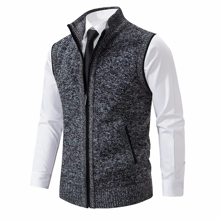 Damen Ärmelllose Fleece-Weste für Kleider in Dunkelgrau