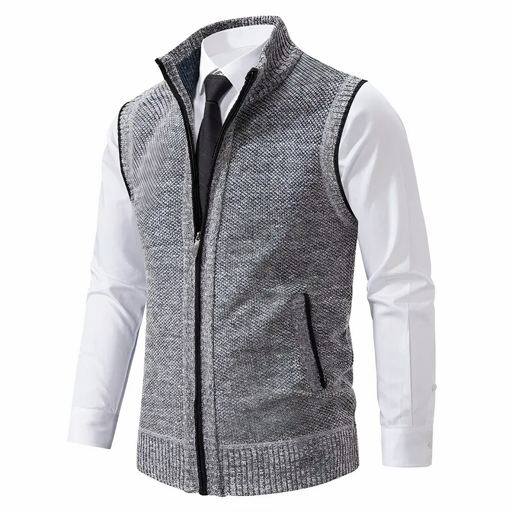 Damen Ärmelllose Fleece-Weste für Kleider in Hellgrau