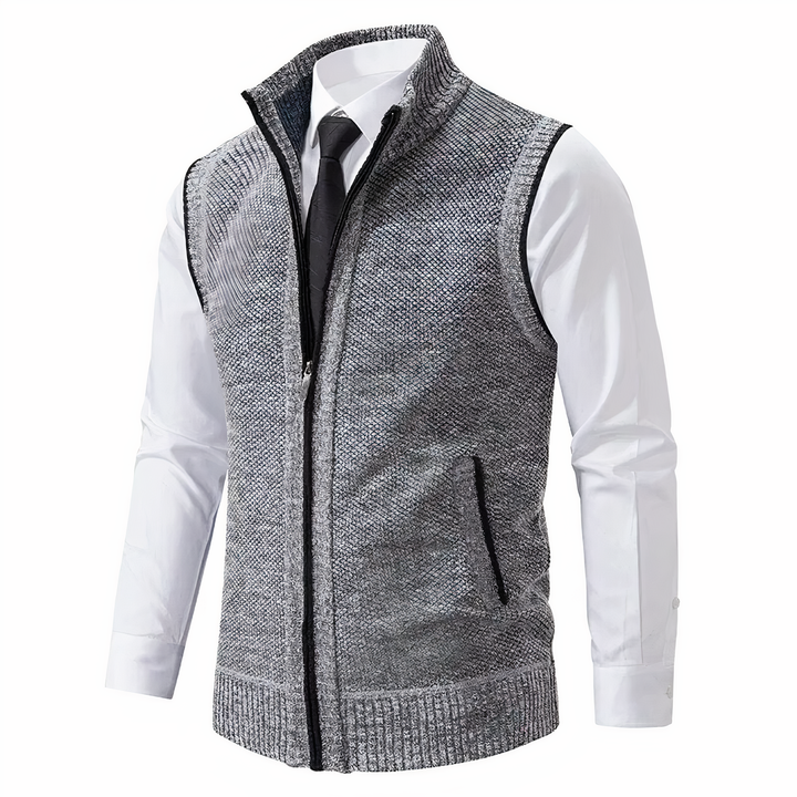 Damen Ärmelllose Fleece-Weste für Kleider in Hellgrau