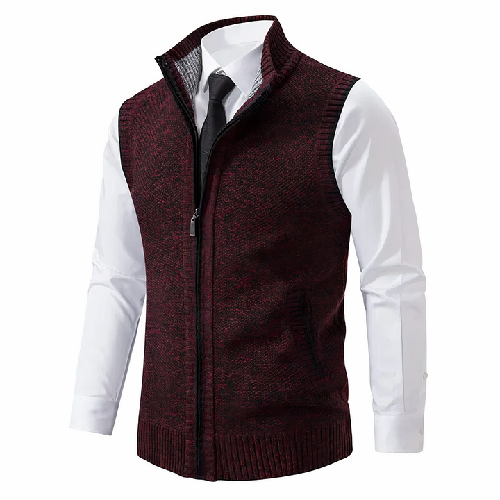 Damen Ärmelllose Fleece-Weste für Kleider in Rot