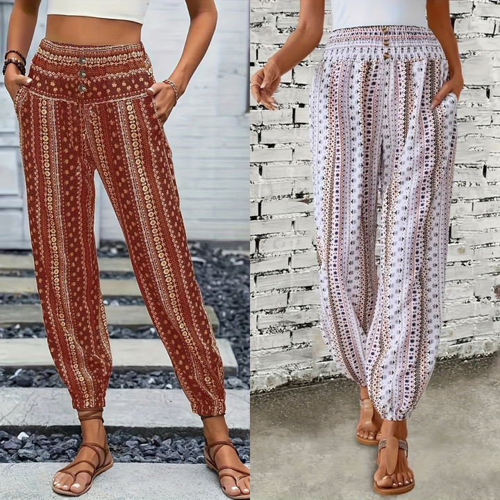 Damen Bedruckte Boho Hosen (2)