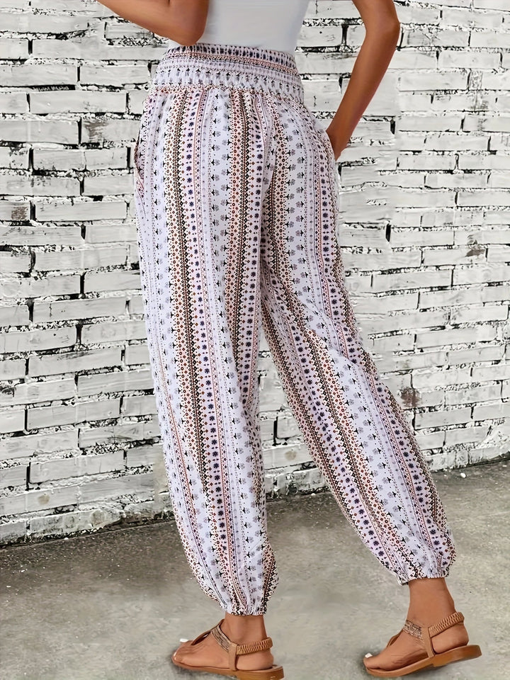 Damen Bedruckte Boho Hosen (3)